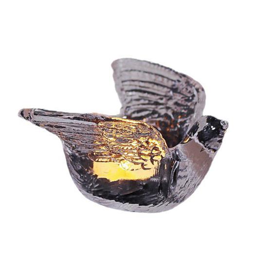 Glass Candle Holder Bird Shape Candlestick Ornament Festive Atmosphere Table Decoration for Home Party Festival