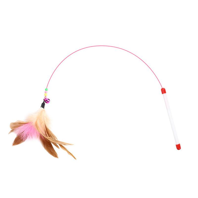 Cat Teasing Toys Cat Teasing Sticks Feather Bells Cat Teasing Rods Self-high To Relieve Boredom Cat Going Out Toys Pet Supplies Dog