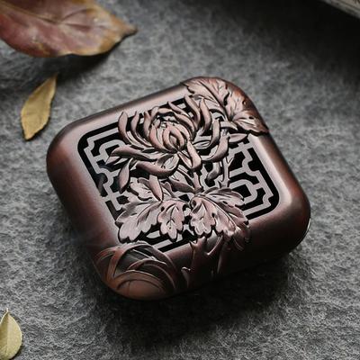 Mini-Räucherstäbchendose aus Legierung, Spule, Räuchergefäß, Pflaumenblüte, Bambus, Chrysantheme, 4-Gentlemen, Zen-Sandelholz-Brenner, Heimdekoration