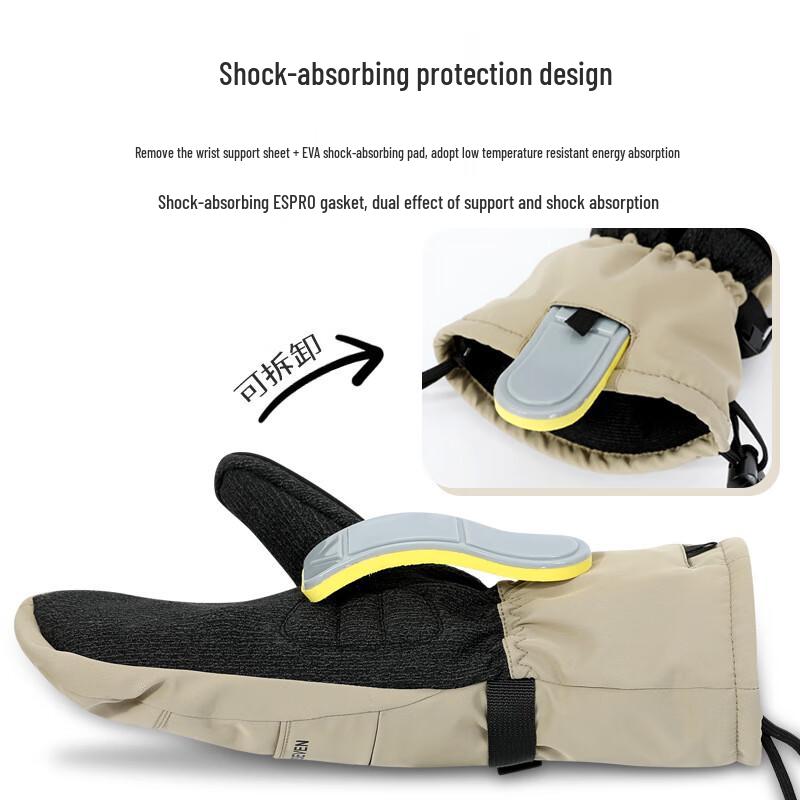 Snowpower Snowboard Gloves with Built-in Wrist Guard