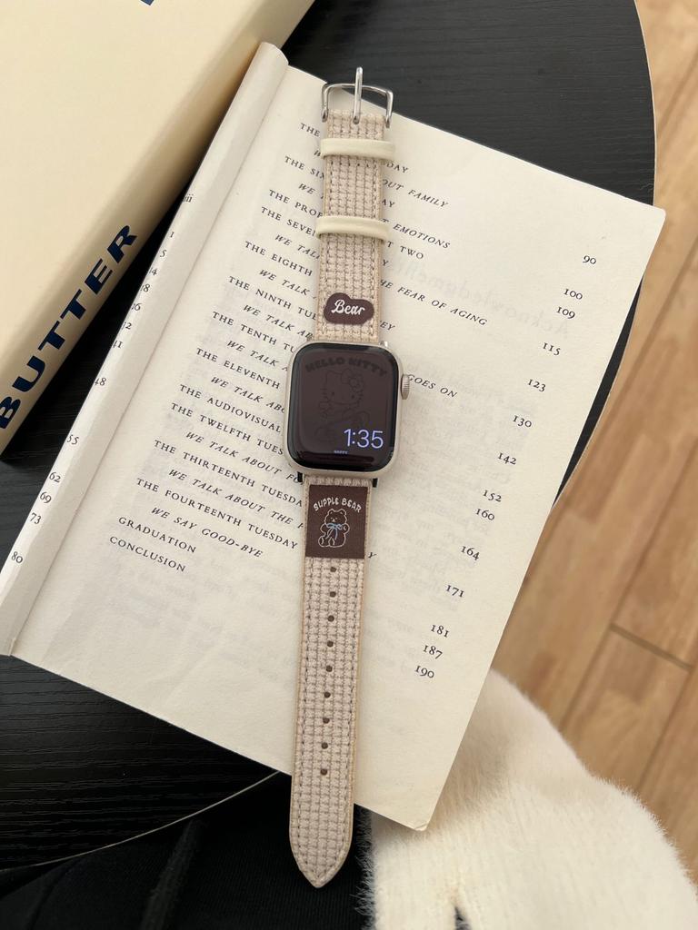 Cute Bear Puppy Waffle Fleece Strap For Apple Apple Watch Watch Iwatch109876