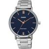 [Casio] CASIO Quartz Men's Watch MTP-VT01D-2B Navy Metal Band Overseas Model [Parallel Import]