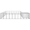 VidaXL Chenil Noir 25,41 m² Acier Enclos pour Chiots Cage Chiens Extérieur 3082240