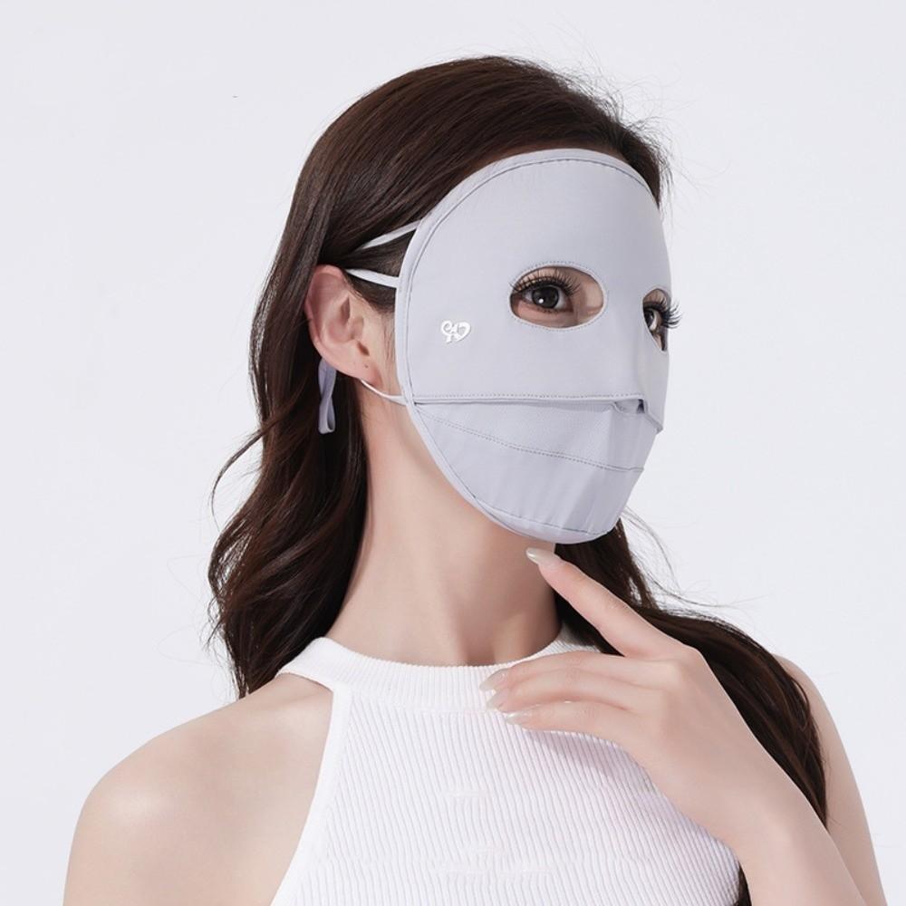 Elastic Ice Silk Mask Breathable Sunscreen Mask Fashion Full Face Mask  Women