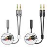 Cable Headphone Jack Headphone Cable 1 Female to 2 Male AUX Cable Cable Converter Y Splitter Cable