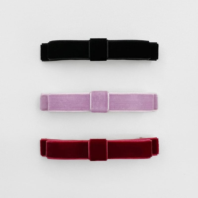 

FANTASTIC PLANET flat velvet ribbon hair pin (3colors) LAVENDER