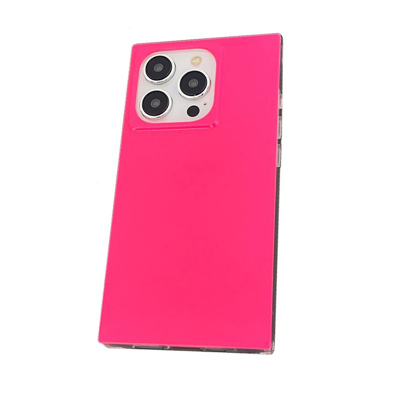 

Simple Stylish Fluorescent Color Case For iPhone 15 14 13 16 17 Pro Max Shockproof IMD Silicone Back Cover iPhone 13 Pro