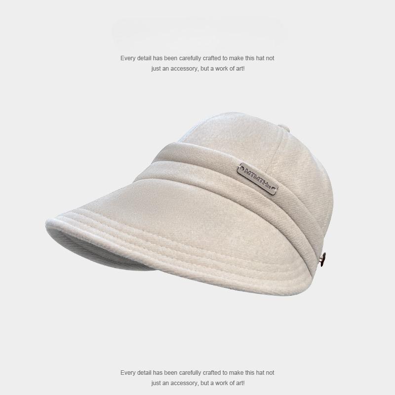 Spring and autumn sunshade sunscreen versatile big head circumference bucket hat women