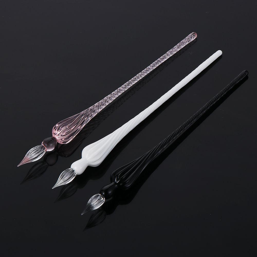 1PC Handmade Calligraphy Writing Signature Glass Dip Pen Painting Supplies Fountain Pen Filling Ink