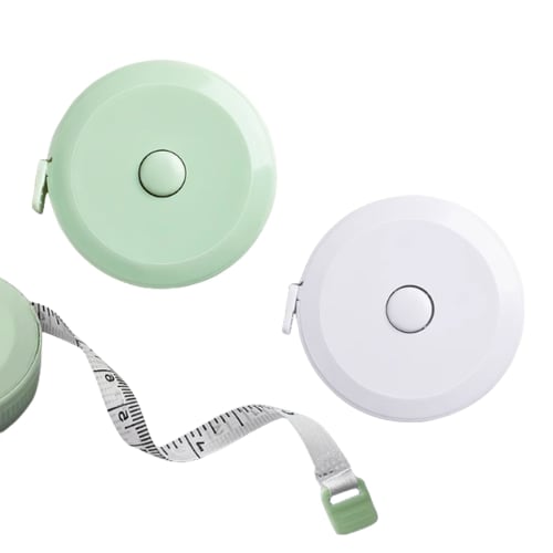 KENASTA 1.5m Tape Measure, Set of 2, Sewing Tapes, Double-Sided Graduations, Centimeter/Inch Indicators, Automatic Rewind, One-Person Operation, Compa