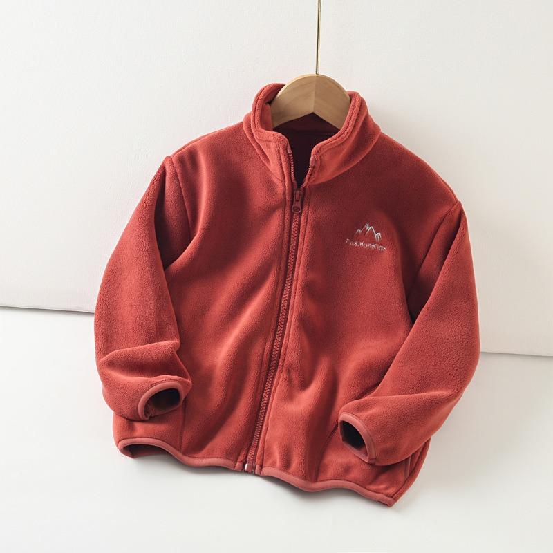 Kids Double Fleece Thickened Warm Casual Coat For Boys And Girls