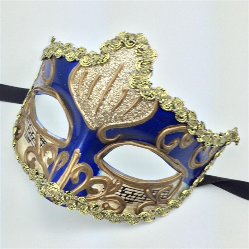 Unisex Masquerade Mask Half Face Mask Halloween Party Mask Hand Painted Masquerade Eye Mask For Men Women Cosplay