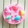 1 Pcs Silicone Mold Handmade Five Bird Shape Cake Cookies Different Poses Convenient Simple Baking Tools