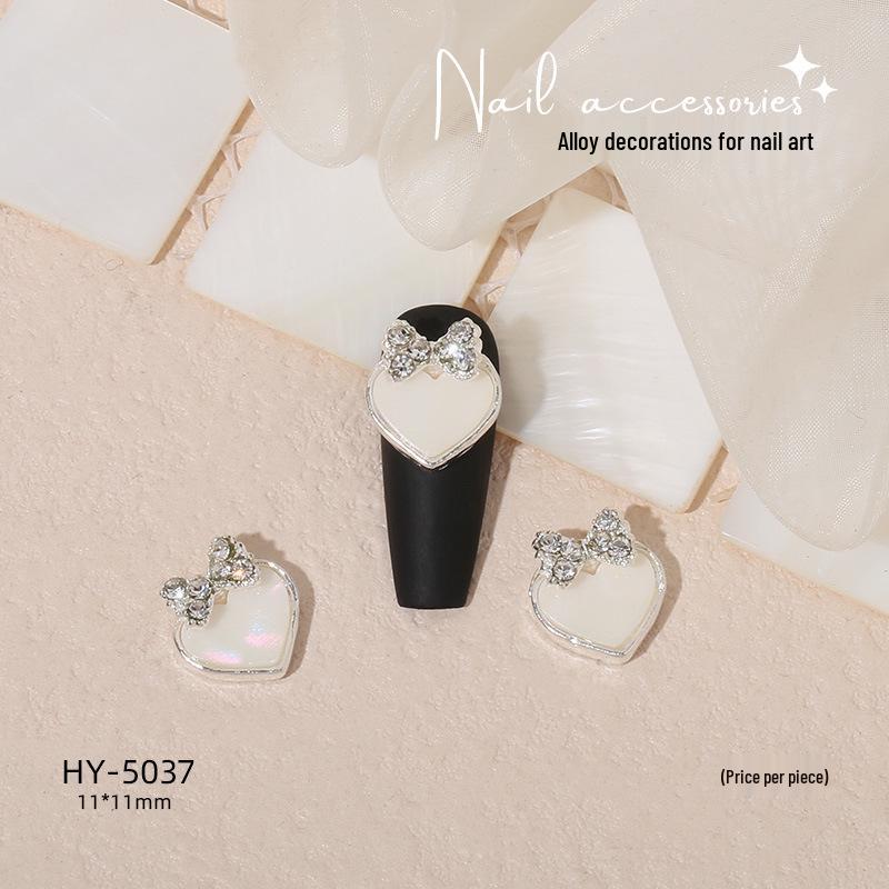 Nail Art Decorations: Bow, Heart, Moon, Flower, Butterfly, Rhinestones