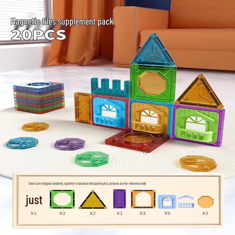 Ice & Snow Girl Magnetic Tiles Educational Building Blocks Castle Set for Kids