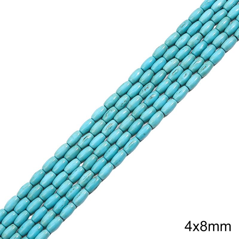 Synthetic Blue Turquoise Round Loose Beads for DIY Jewelry Accessories - Bracelets, Necklaces, Pendants