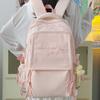 Letter Nylon Casual Backpack For Women And Men With Lightweight Cushion Straps For Daily Use