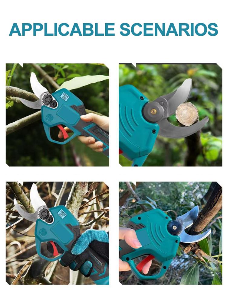 30mm 4 Gears Brushless Electric Pruner Shear Efficient Rechargeable Garden Beautify Power Tools For Makita 18V-21V Battery