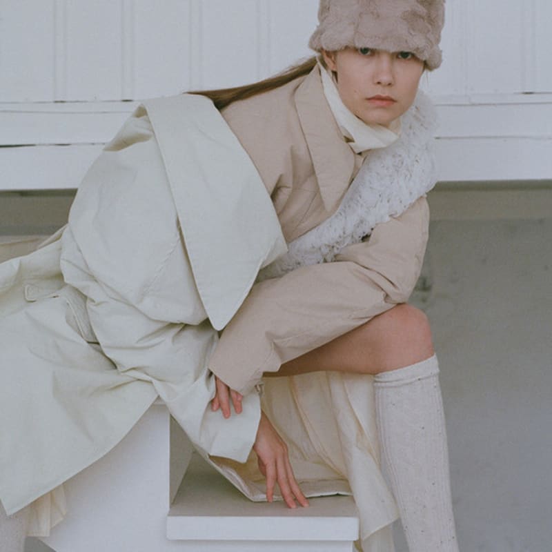 AWESOME NEEDS LOW LAMPSHADE HAT_BEIGE