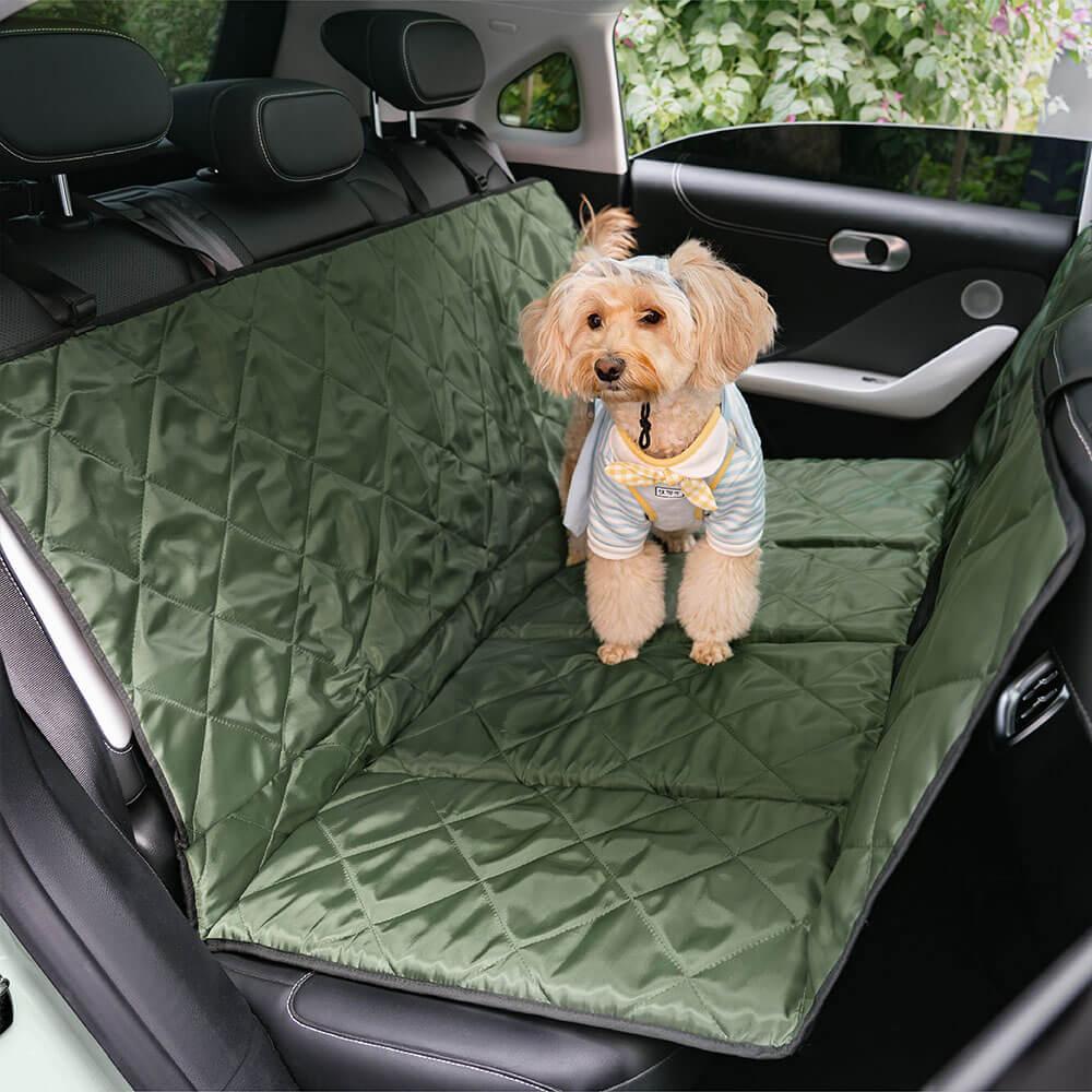 

Travel Portable & Waterproof Folding Dog Car Back Cover Seat Bed Anti-Slip Extended Pet Mat for Car SUV Truck Dog Products темно-зеленого