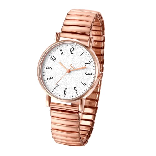 

Women s Stainless Steel Bracelet Watch with Waterproof Design: Cute and Stylish Analog Display, One Size Fits Most, Quartz Movement, Rose Gold - Perfe