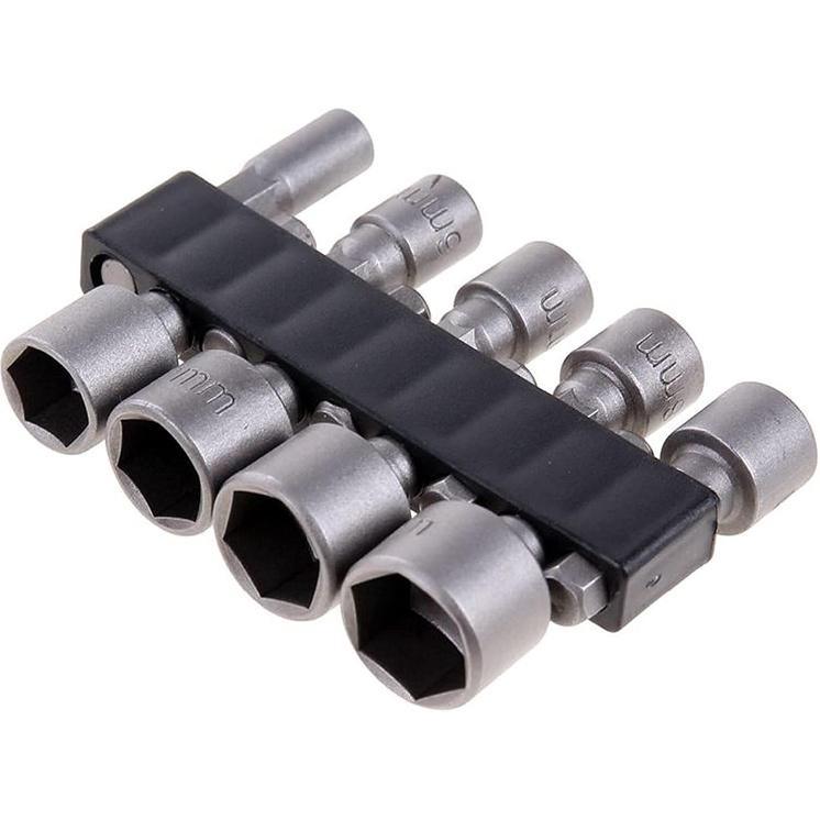 SUOFEILAIMU 14-3Pcs 5-12mm Hexagon Nut Driver Socket Screwdriver Wrench Set Drill Bit Adapter for Electric Screwdriver Handle Tool (Color : 6pcs