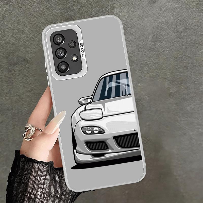 Simple Japanese Sports Cars Pattern Soft Phone Case for Samsung A17 A16 A15 A14 A13 A57 A56 A55 A54 A53 A37 A36 A35 A34 A33 A26
