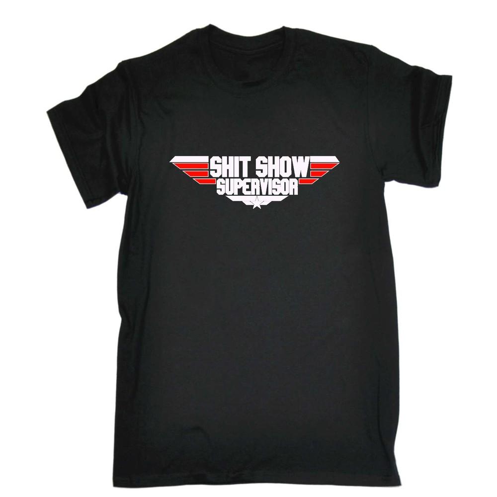 Sht Show Supervisor Logo  Mens Funny Novelty TShirt Tshirts Shirt Top Tee Unisex T-Shirt XXL