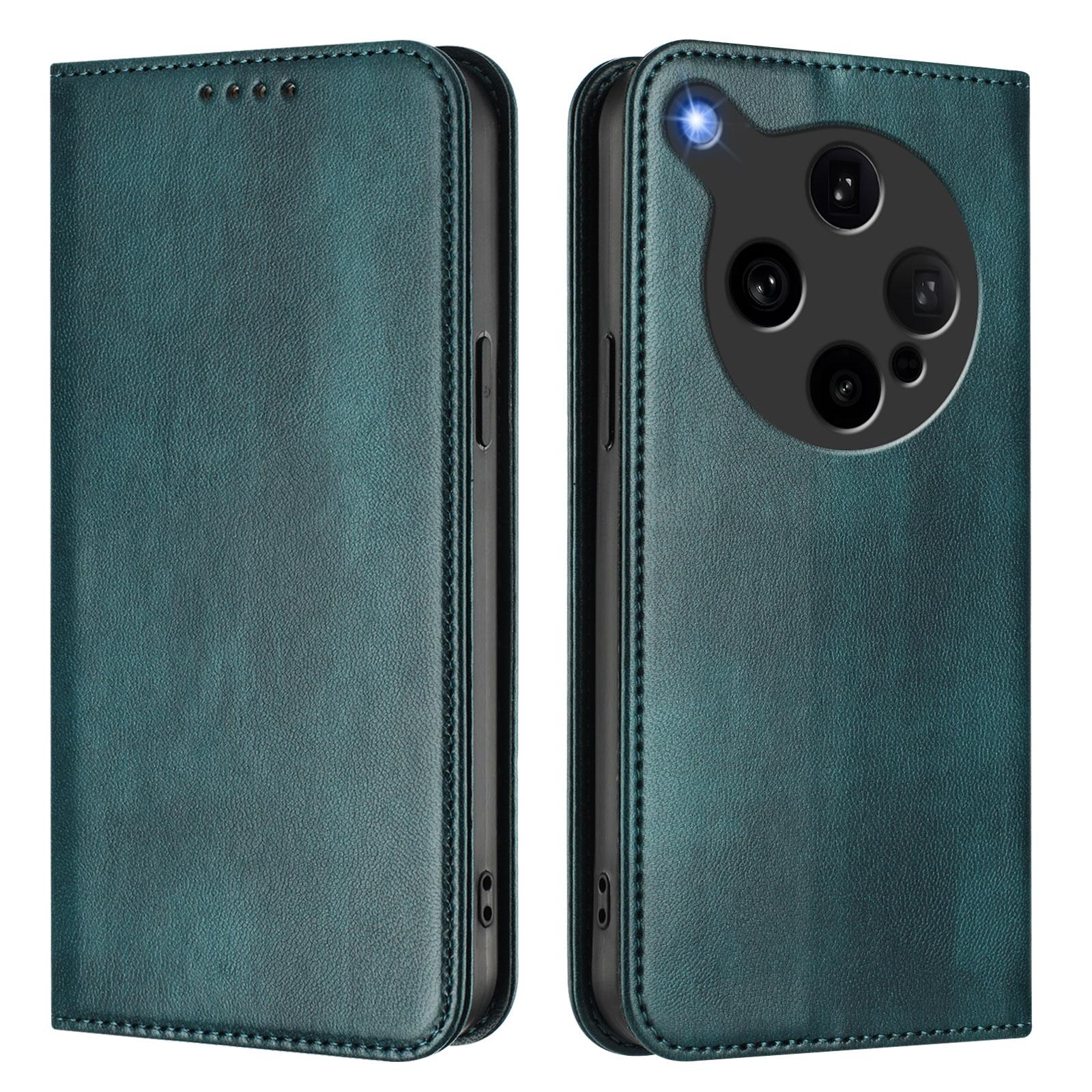 

For Oppo Find X8 Ultra 5G Wallet Cases Retro Texture RFID Blocking Leather Phone Cover Dark Green