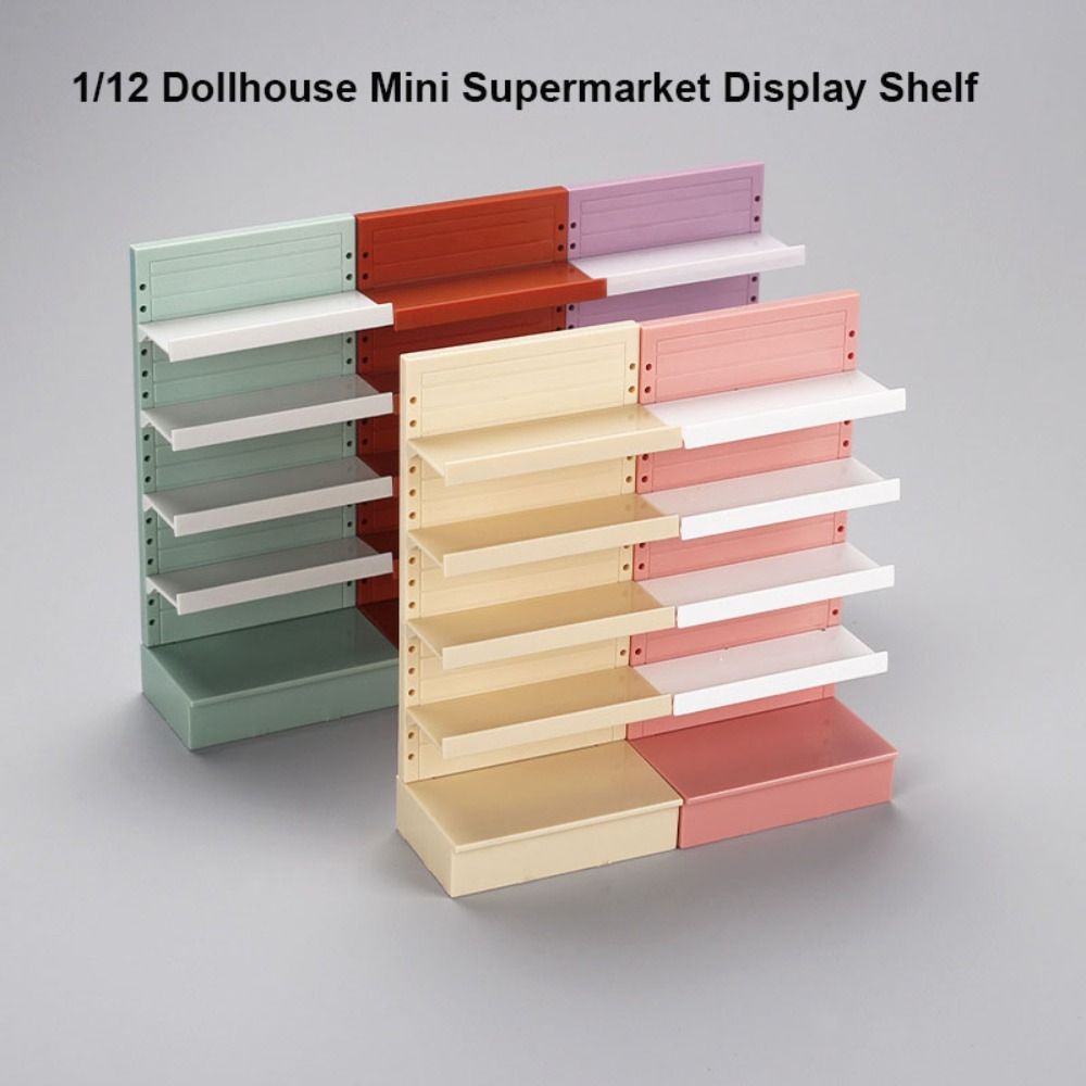 Plastic 1/12 Dollhouse Cabinet Mini Miniature Furniture Accessories New Supermarket Display Shelf