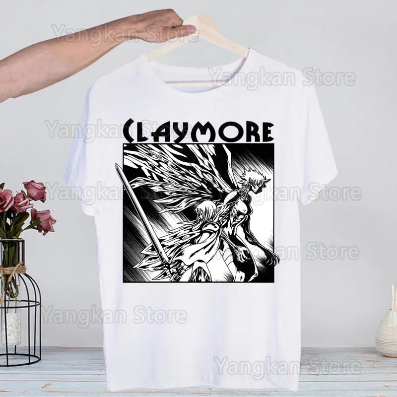 Claymore Anime Clare Miria Manga Fashion T-Shirt For Men Casual Tops Short Sleeve Waifu Men's Tshirt Cute Printing Shirt