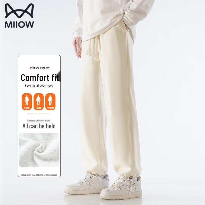 

MiiOW Men s 2025 Fall/Winter Fleece-Lined Casual Pants L