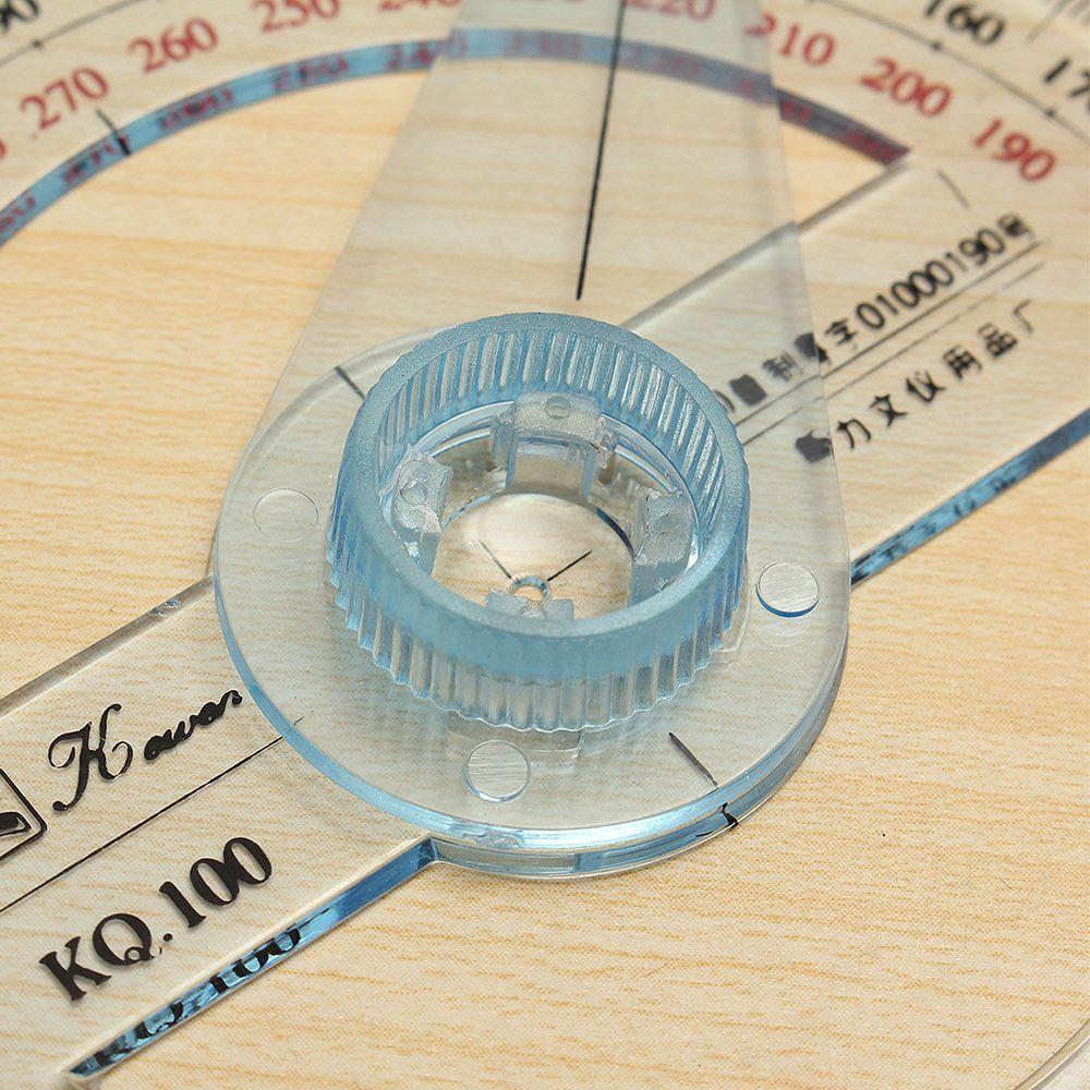 Portable Round School 360 Degree Office Ruler Pointer Measuring Tool Protractor