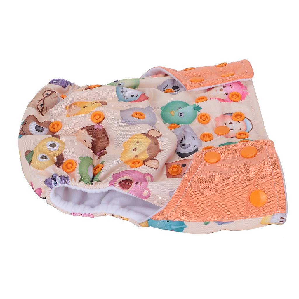 One Size Adjustable Baby Nappy Infant Washable Cloth Diapers Reusable Printed Underwear