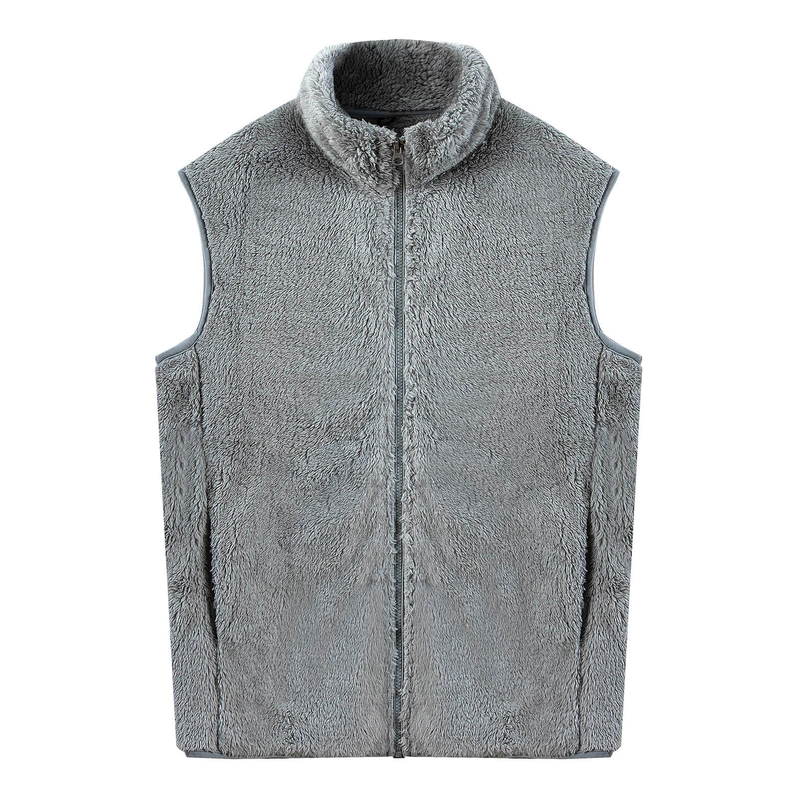 

Мужская осенне-зимняя утолщенная теплая уличная флисовая куртка с защитой от холода, кардиган на молнии, жилет, топы M