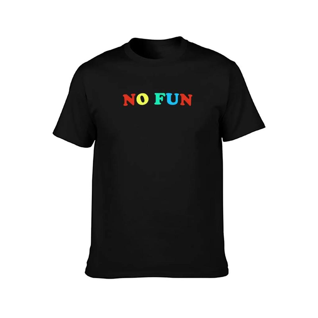 NO FUN T-Shirt anime tshirt quick-drying Short sleeve tee vintage t shirt men