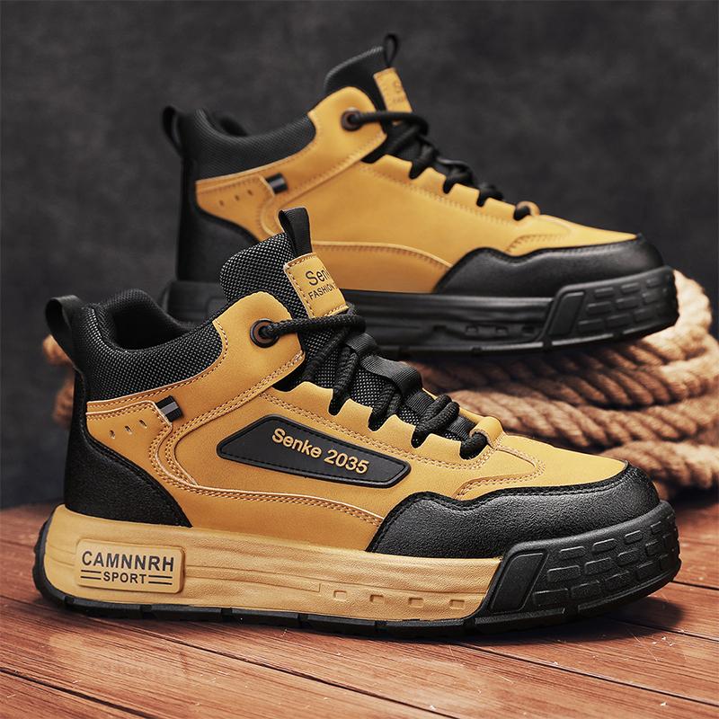 

2024 Осень Зима Высокий Топ Повседневный Дышащий Тренд Борд Кроссовки Студенческие Спортивные Скейтбординг Обувь Модные Вулканизированные Кроссовки Мужские 39