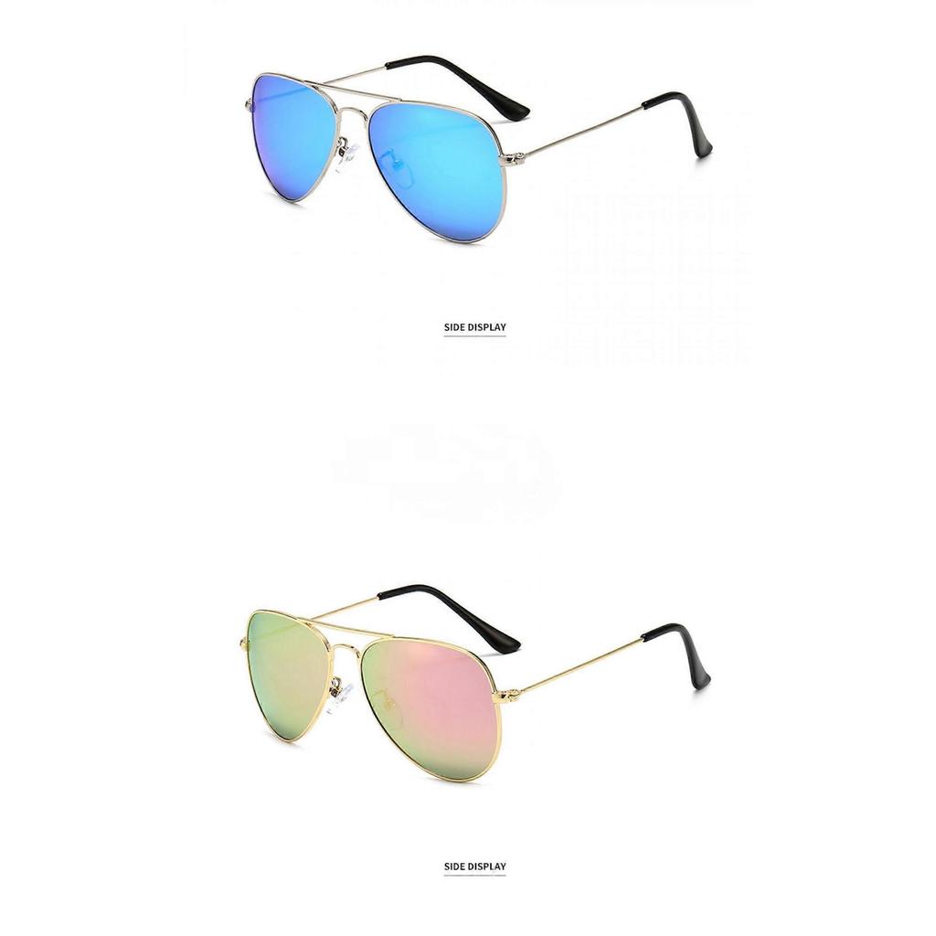 Polarized Kids Teens Juniors Aviator Polarized Sunglasses Stainless Steel Frame Spring Hinge UV Protection, Pink