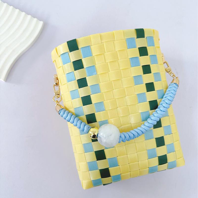 New Niche Hand-woven Lanyard Hand Strap, Hand Wrist Woven Lanyard String Beads Bag Pendant Fashion Trend Bag Parts Accessories