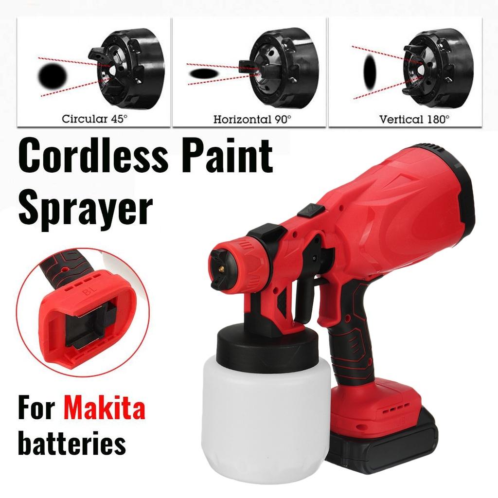 1000W 800ML Cordless Electric Spray Gun High Power Household Paint Sprayer With 3 Nozzle Flow Control Airbrush