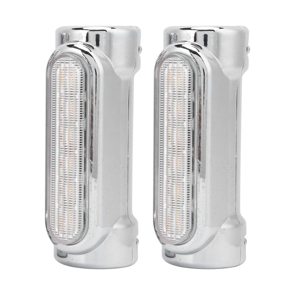 2PCS Motorcycle Highway Bar Light Chrome Plated Universal for 1.25in Pipe Diameter AntiCollision Tube