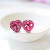 Heart Rhinestone Kids Girls Fashion Ear Clips Jewelry No Pierced Earrings Gift