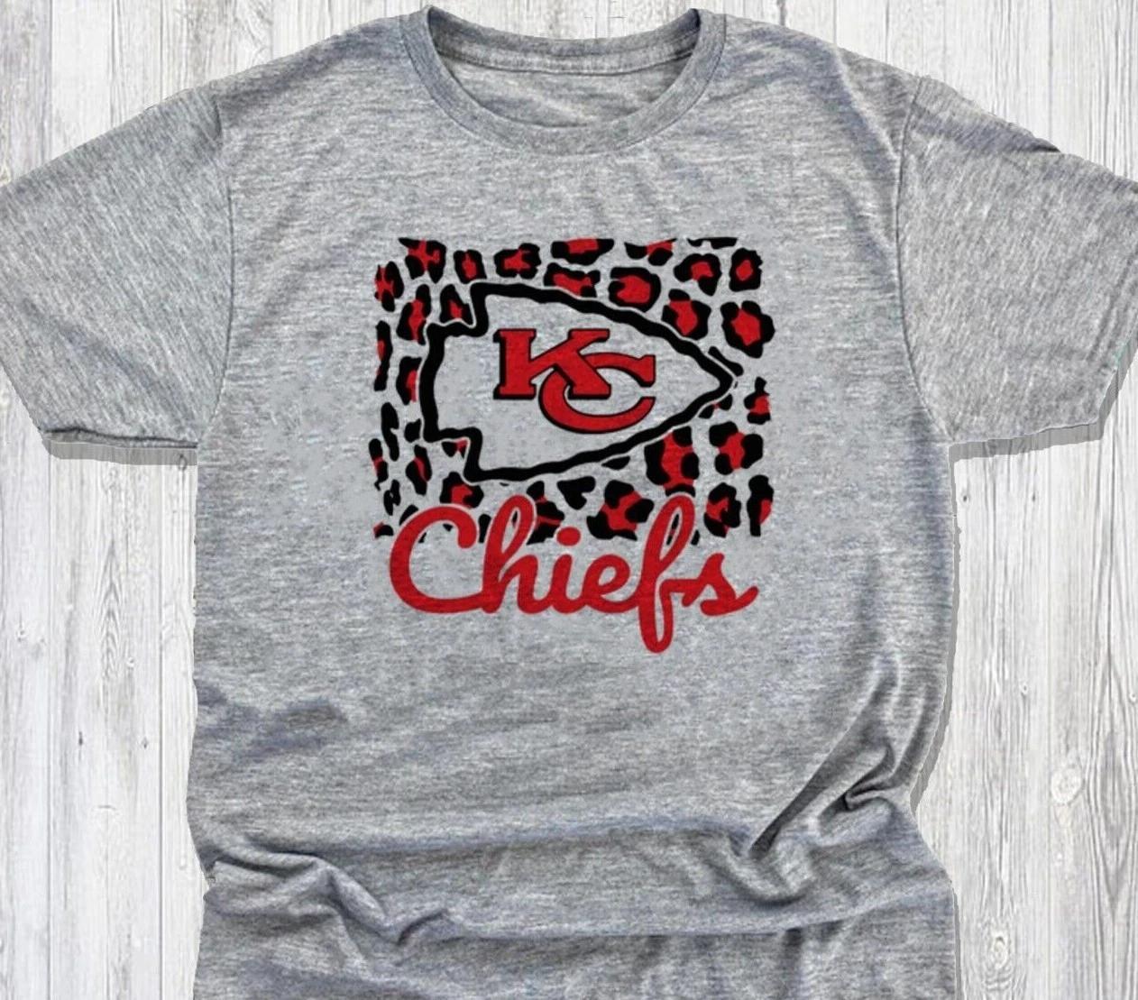 Kansas City Chiefs - Cheetah Print - KC Chiefs - New - No Shrinking - Fast Ship XL