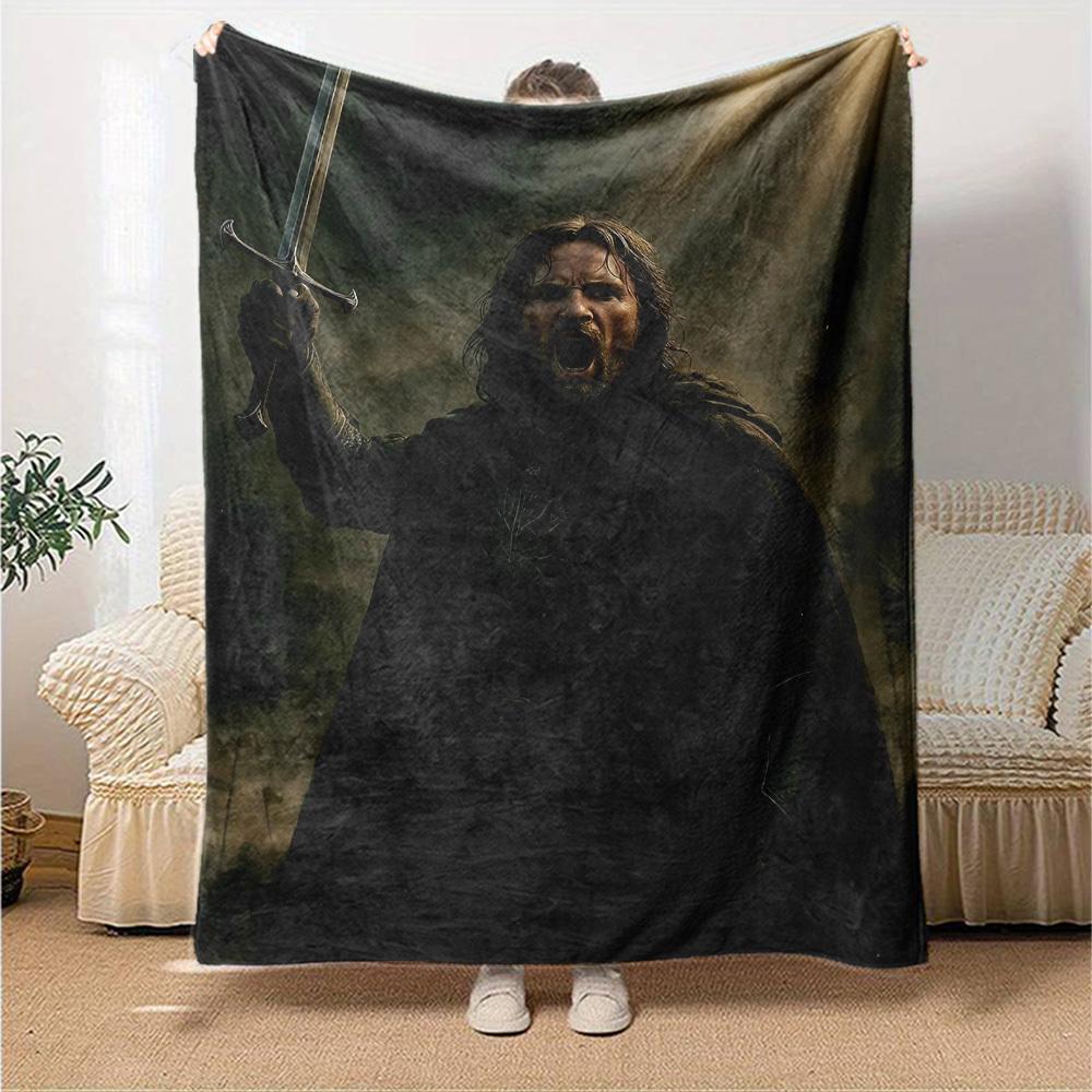 1pc tree of gondor Flannel Blanket Soft Warm Throw for Home, Office, Travel, All-Season Cozy Bedding GiftL1222