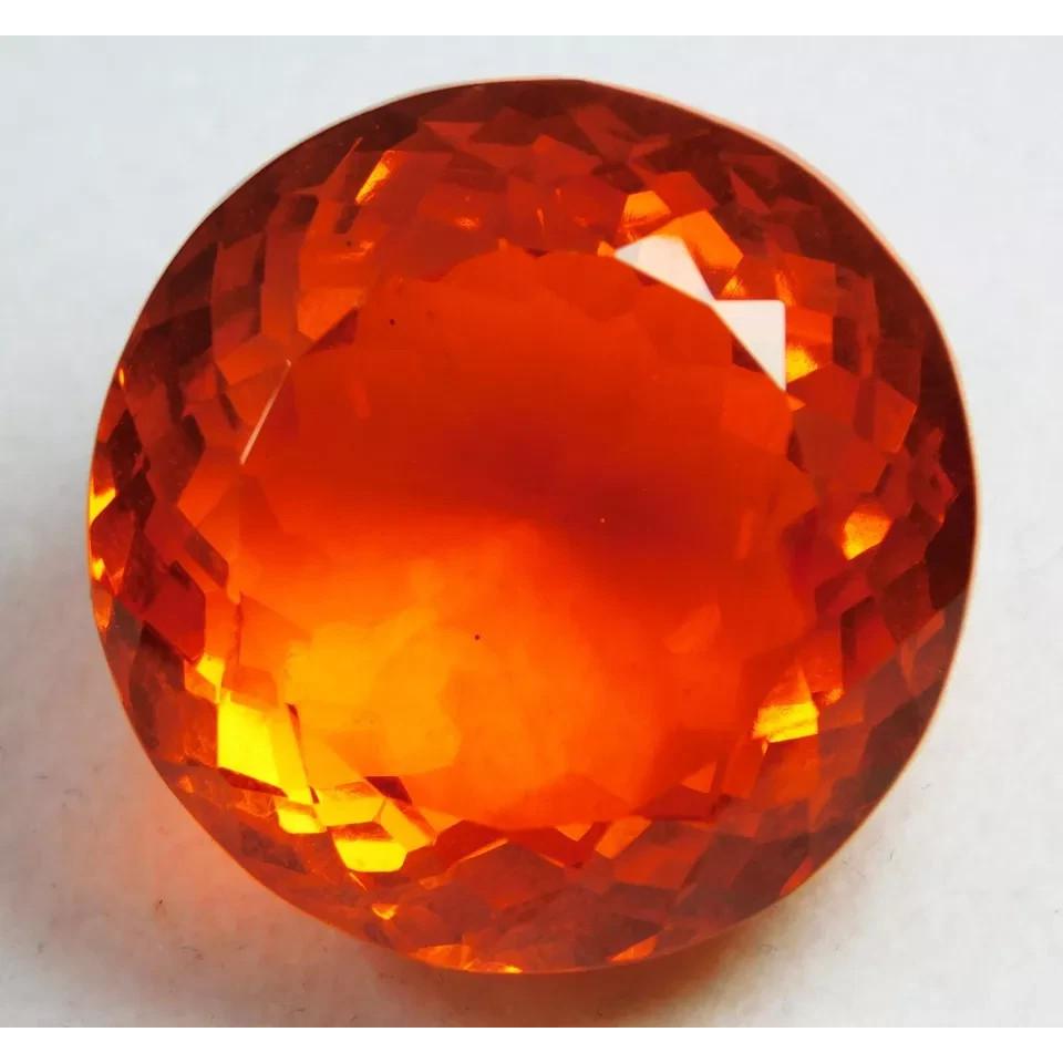 Natural Orange Topaz Loose Gemstone 50 ct Round Cut Jewelry Making for Jewelry Making and Crafts