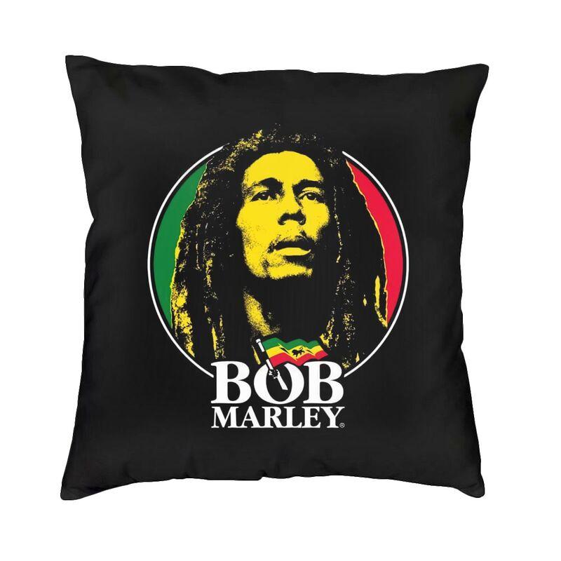 Luxury Jamaica Reggae Music Bob Marley Throw Pillow Cover Home Decor Custom Square Cushion Cover 45x45 Pillowcover for Sofa