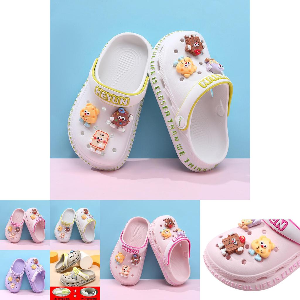 Stylish Summer Children's Hole Shoes For Girls With Soft Anti-slip Eva Sole