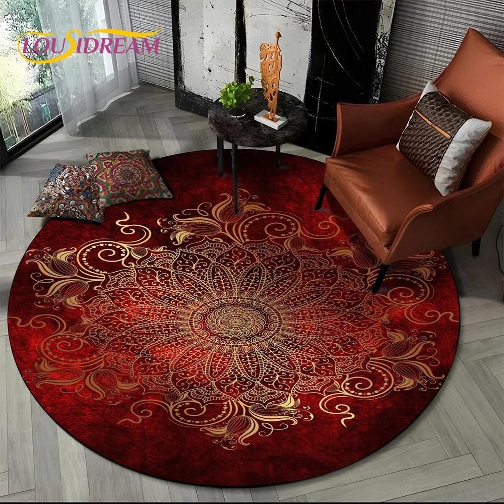 3D Mandala Meditation Nature Spirit Yoga Bohemia  Round Carpet Rug for Living Room Bedroom Child Decor,Pet Area Rug Non-slip Mat