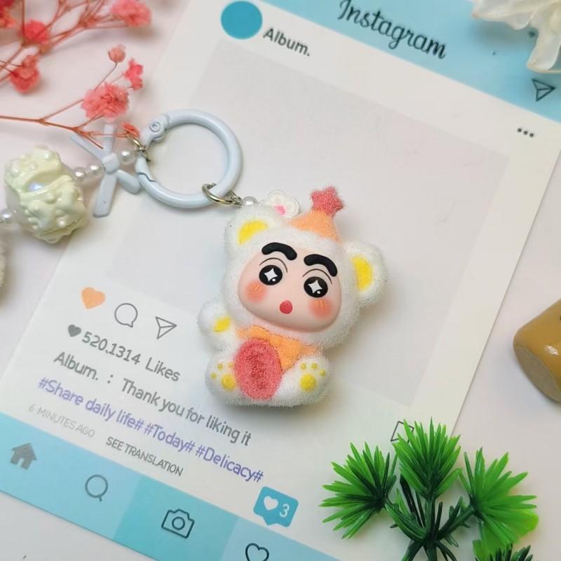 Shin Chan Keyrings Shin-Chan Keychains Accessories Cute Keychain Playthings Shin Chan Figure Hanging Pendants Perfect Gift