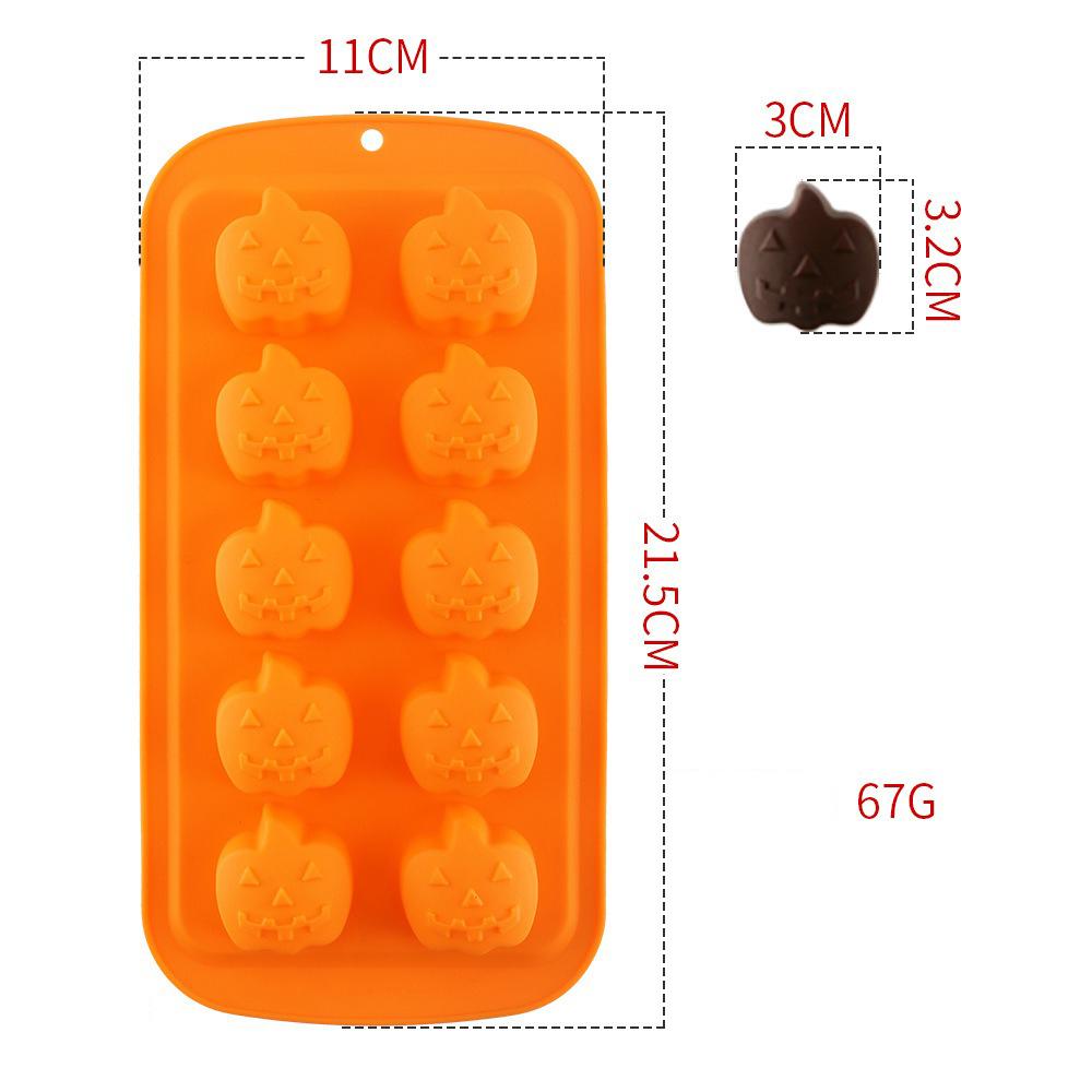Halloween Mold Baking Cookie Mold Chocolate Wizard Hat Skull Ice Grid DIY Dropper Pumpkin Shape